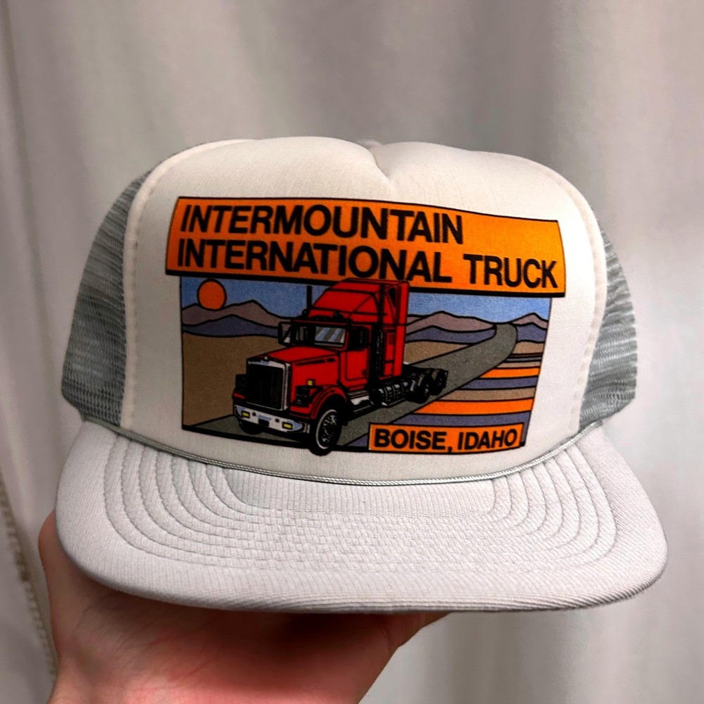 VTG Intermountain International Truck Boise Idaho Trucker Hat Mesh Snapback Cap